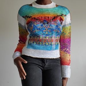 Vintage crunched long-sleeve top